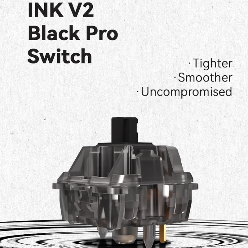 kutethy Gateron Black Ink v2 Pro Switches Pre Lubed 5pin RGB Linear Switch for DIY Mechanical Keyboards (72PCS, Black Ink) - Image 4